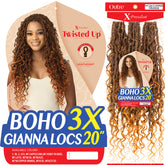 Twisted Up X-Pression By Outre Pre-Looped Crochet Braid - BOHO GIANNA LOCS 20" 3X